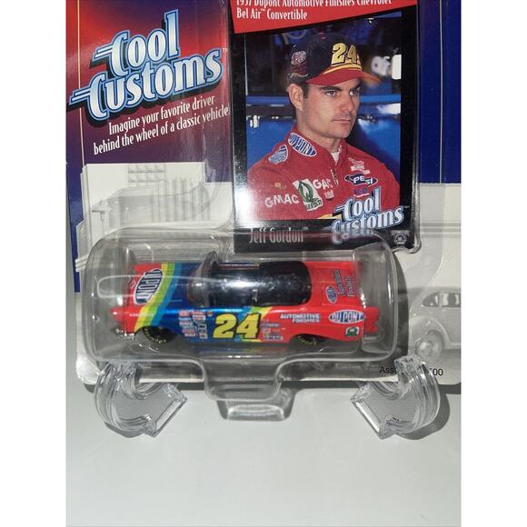 1998 Winners Circle 1/64 Jeff Gordon #24 1957 Bel Air Convertible Cool Customs - Picture 3 of 7